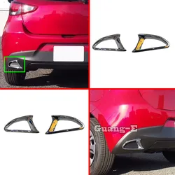 Car Rear Tail Fog Light Lamp Eyebrow Frame Stick ABS Chrome Cover Trim For Mazda 2 Mazda2 Demio 2015 2016 2017 2018 2019 2020