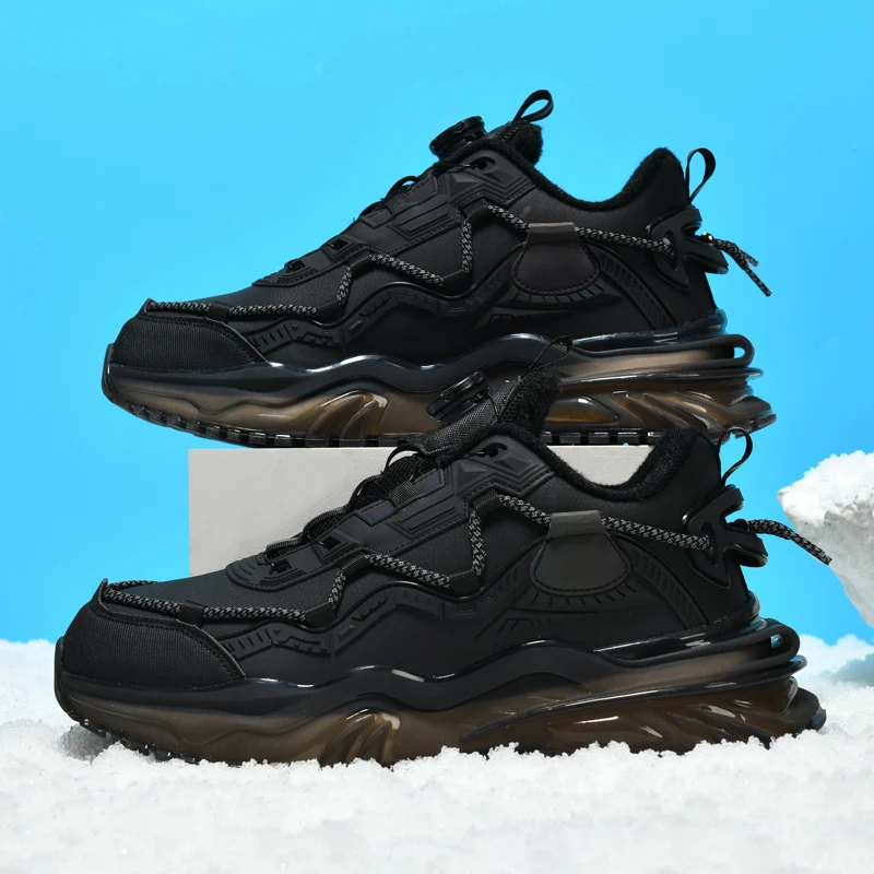 

Men's sports shoes casual winter fashion new plush warm comfortable outdoor anti slip wear-resistant running casual sports shoes