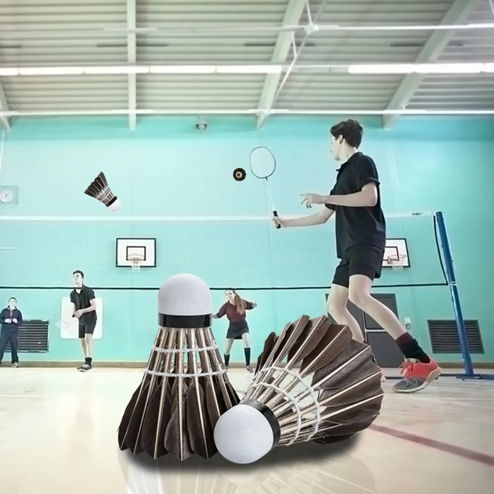 Volantes de bádminton profesionales – Pluma de ganso negro para entrenamiento - imagen 5