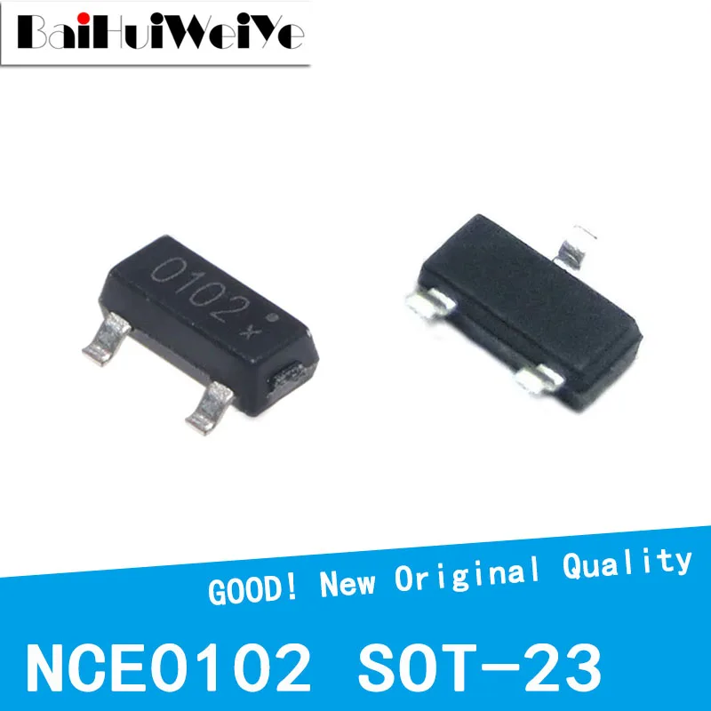 50PCS/LOT NCE0102 0102 100V 2A SMD SOT-23 P-Channel MOS FET New Good Quality