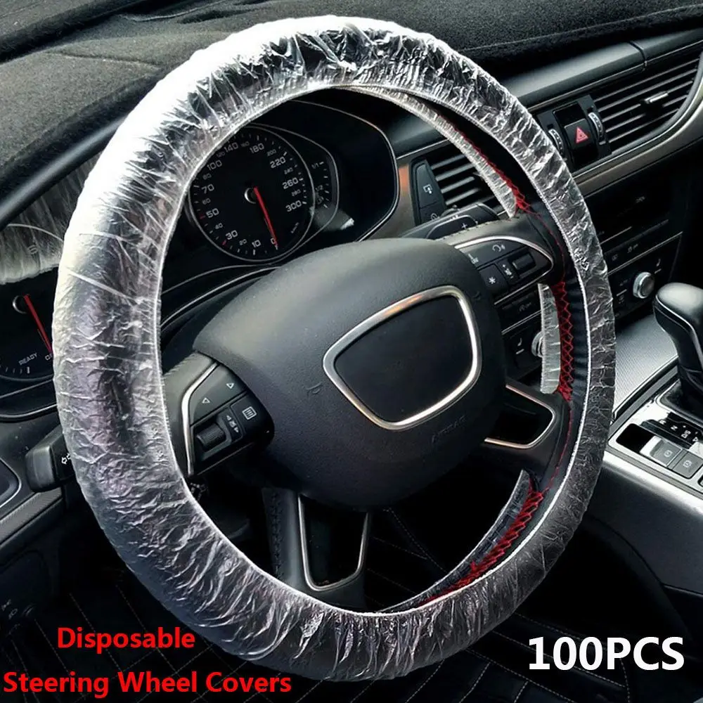 

Waterproof Interior Accessories Disposable Plastic Clear Auto Decoration Car Accessories Steering Covers Steering Wheel Cover