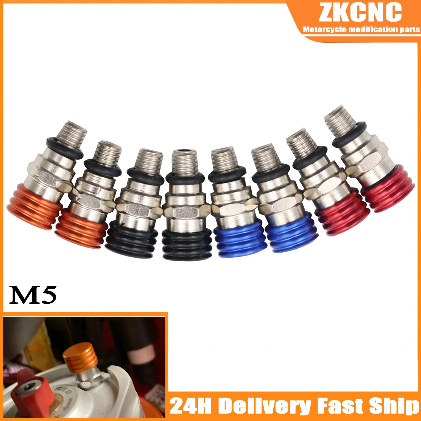 M5x0.8 Fork Air Bleeder Valve For YAMAHA YZ YZF WR WRF 125 250 250R 250X 450 TTR 230 For Honda CR CRF For Kawasaki KX KLX KDX