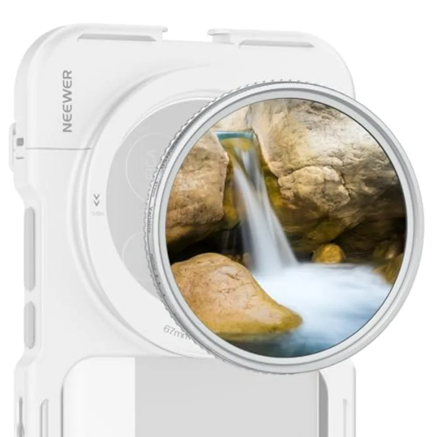 

NEEWER 67 мм переменный ND-фильтр Slim HD ND2-32, регулируемый нейтральный светофильтр для объектива камеры iPhone/Android S, черный, гладкий, E