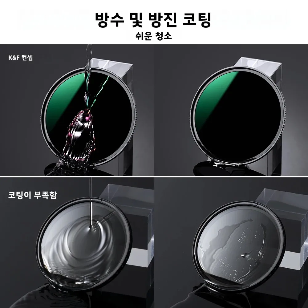 K&F CONCEPT 4pcs ND4 ND8 ND64 ND1000 Filter kits for Camera Lens with Filter Pouch 49mm 52mm 55mm 58mm 62mm 67mm 72mm 77mm 82mm