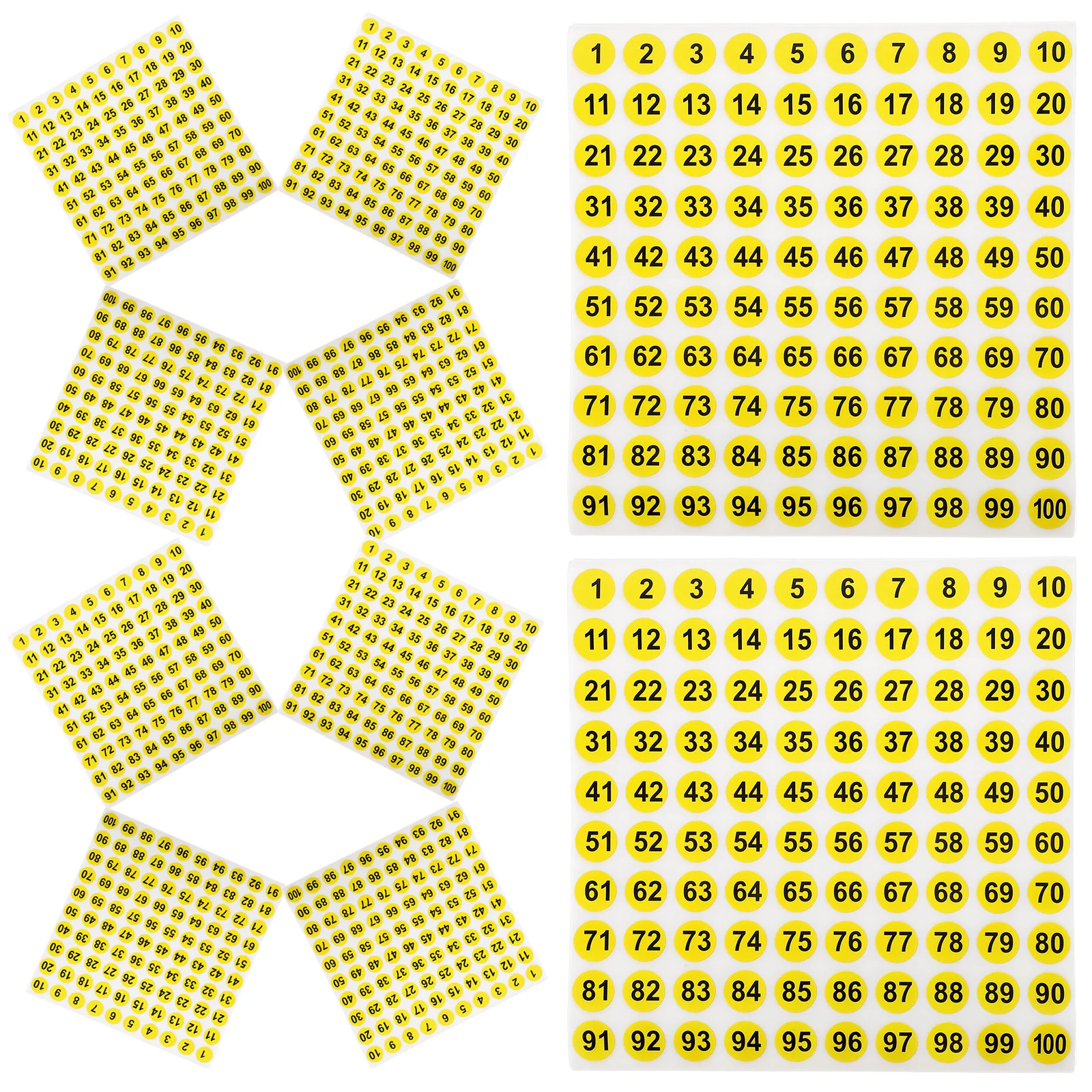ملصقات أرقام مقاومة للماء، ملصقات تصنيف ذاتية اللصق لتخزين الجرار ومفاتيح الزجاجات وتنظيم رقمي دائري #4