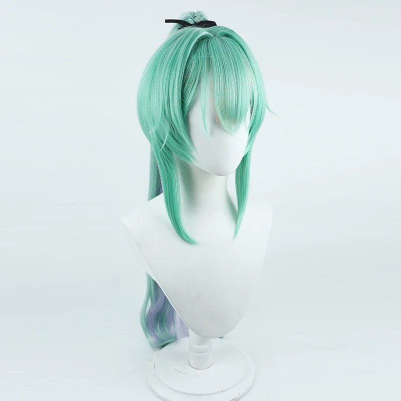 Virtual YouTube Vtuber Finana Ryugu Cosplay Wig Halloween Carnival Party Props Synthetic Hair Heat Resistant Fiber + Wig Cap