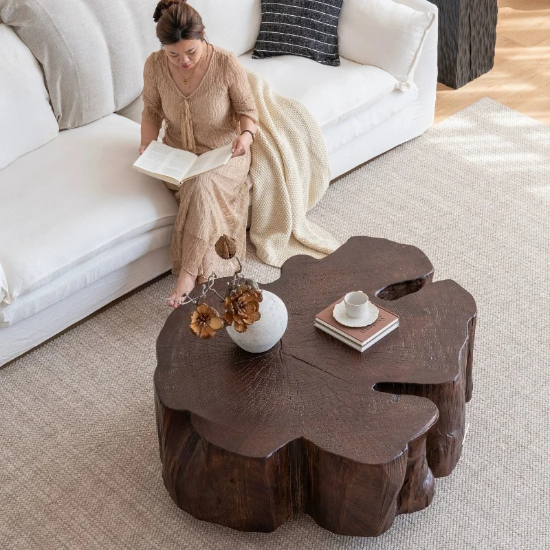 Solid Wood Coffee Tables Living Room Creativity Hotel Sedentary Side Table Home Nordic Modern Mesa Lateral Interior Furniture
