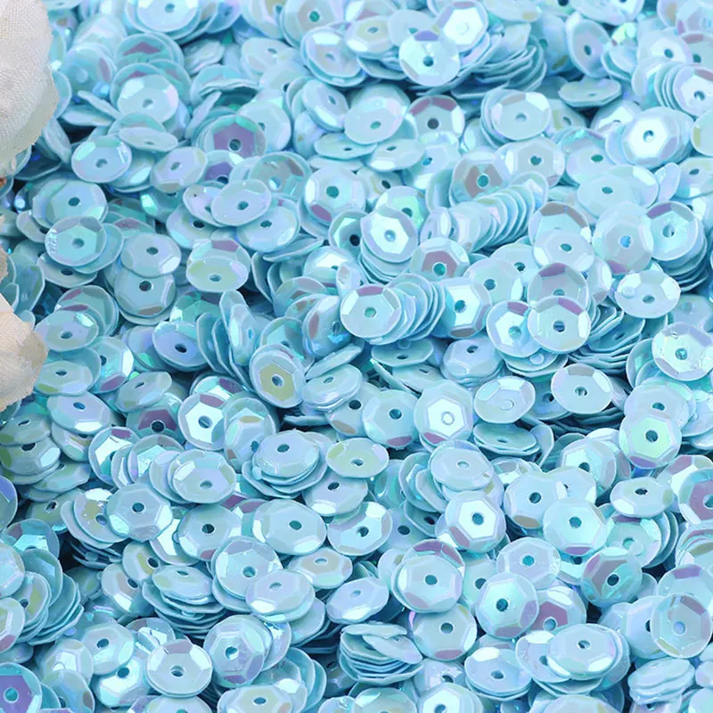 10g 6mm Sequin PVC Round Debossed Sequin Sequin Sequin Sewing Wedding Crafts Women's Accessories Nail Decoration