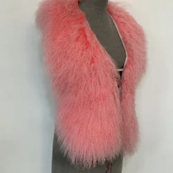 Luxury Popular Real Mongolian Sheepskin Fur Vest Women Real Sheep Fur vest