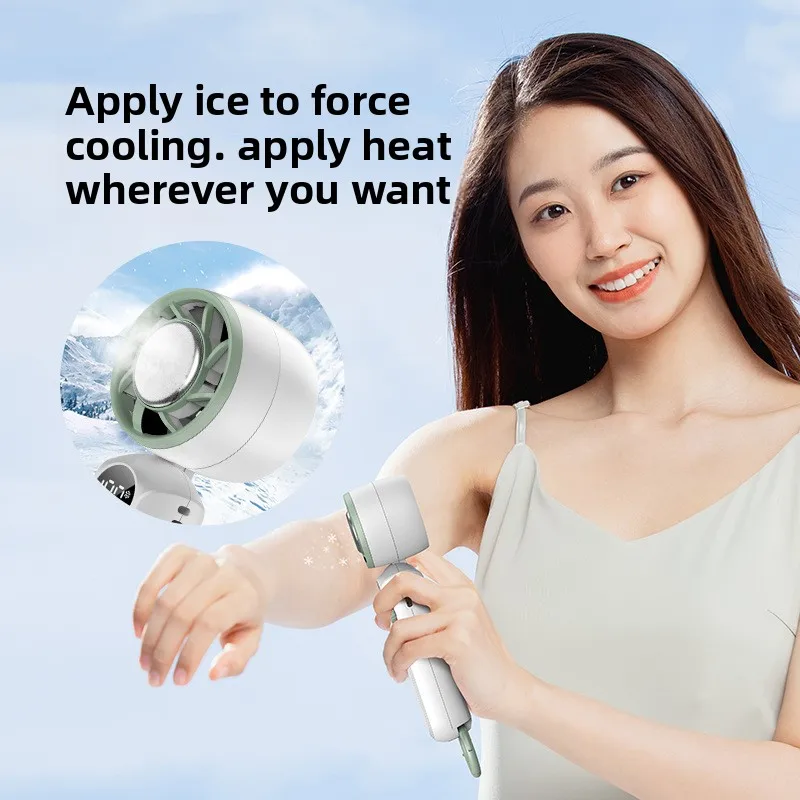 Portable USB Handheld Fan with Ice Compress 100 Speed Settings Aluminum Alloy Construction Model X5