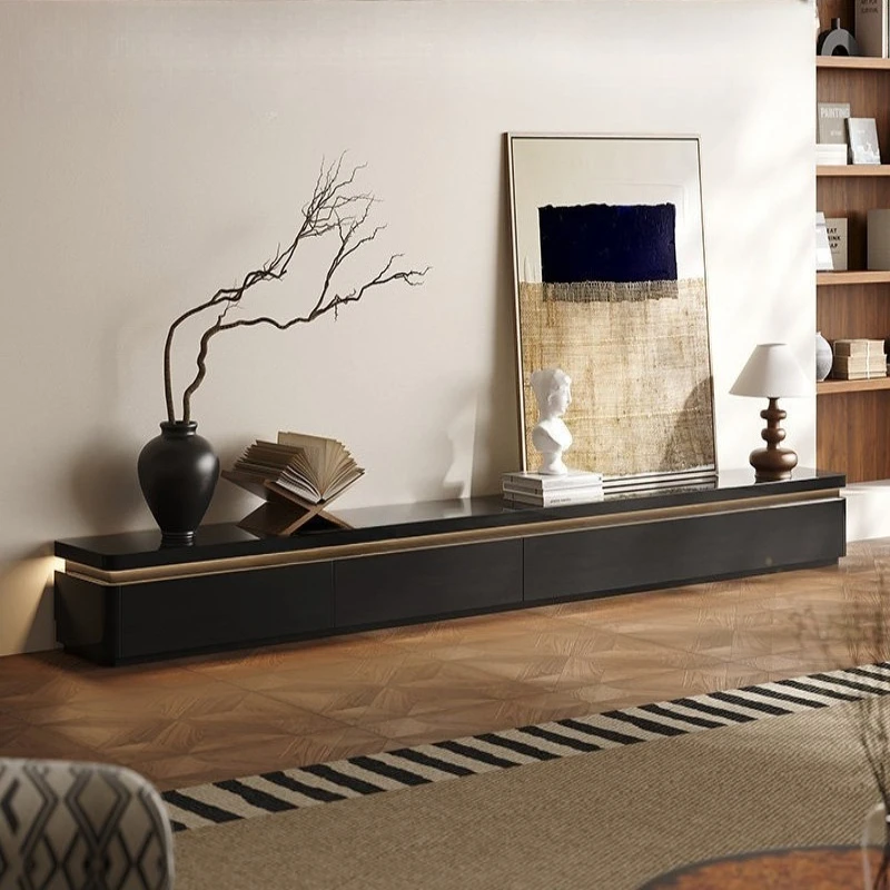

light luxury tv stand floor-to-ceiling storage high-end feeling Tv cabinet save space тумба под телевизор living room furniture