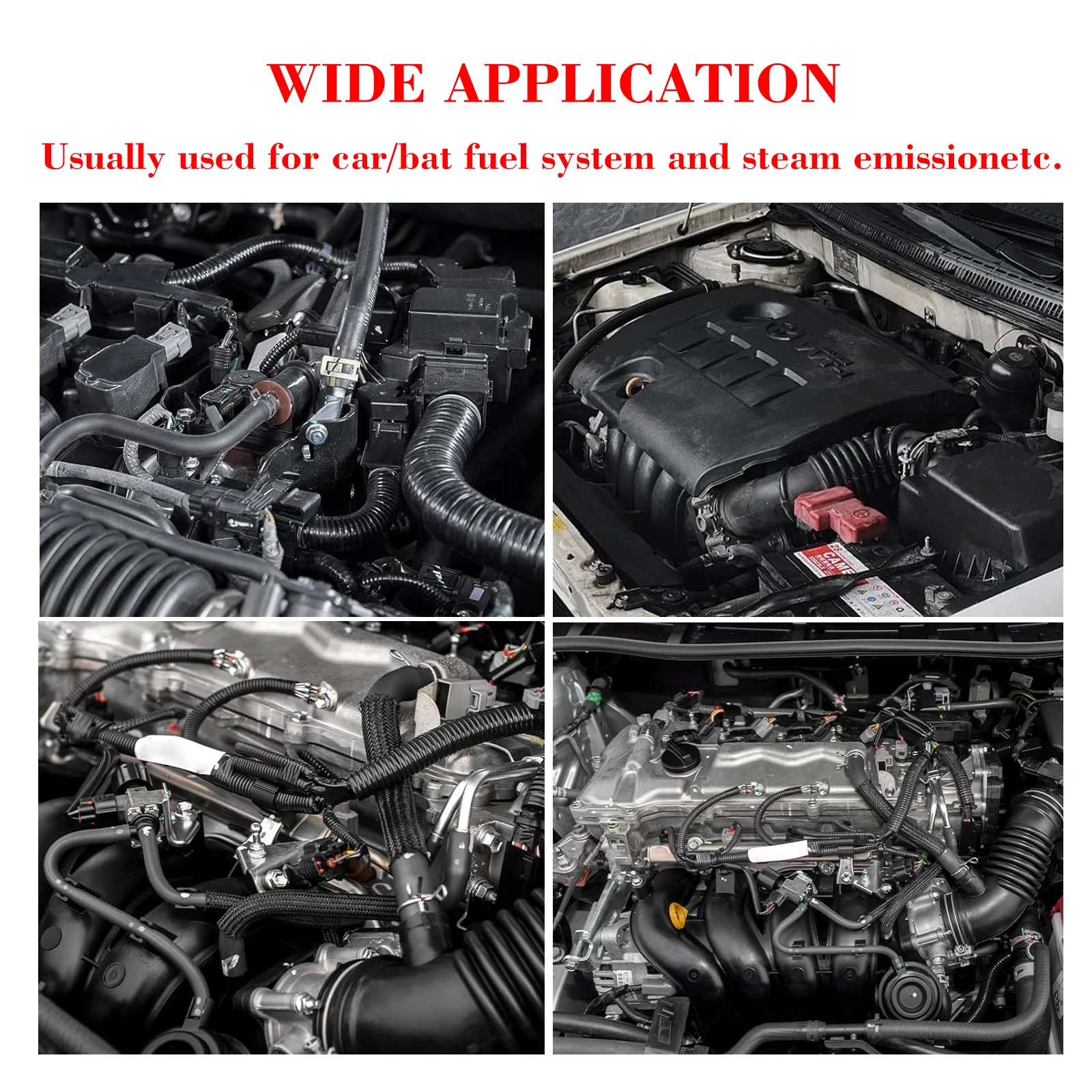 5FT Petrol Diesel Oil Resistant Rubber Hose Tube Flexible High Pressure Car Fuel Pipe ID 5/6/8/10/13/16mm Fuel Line