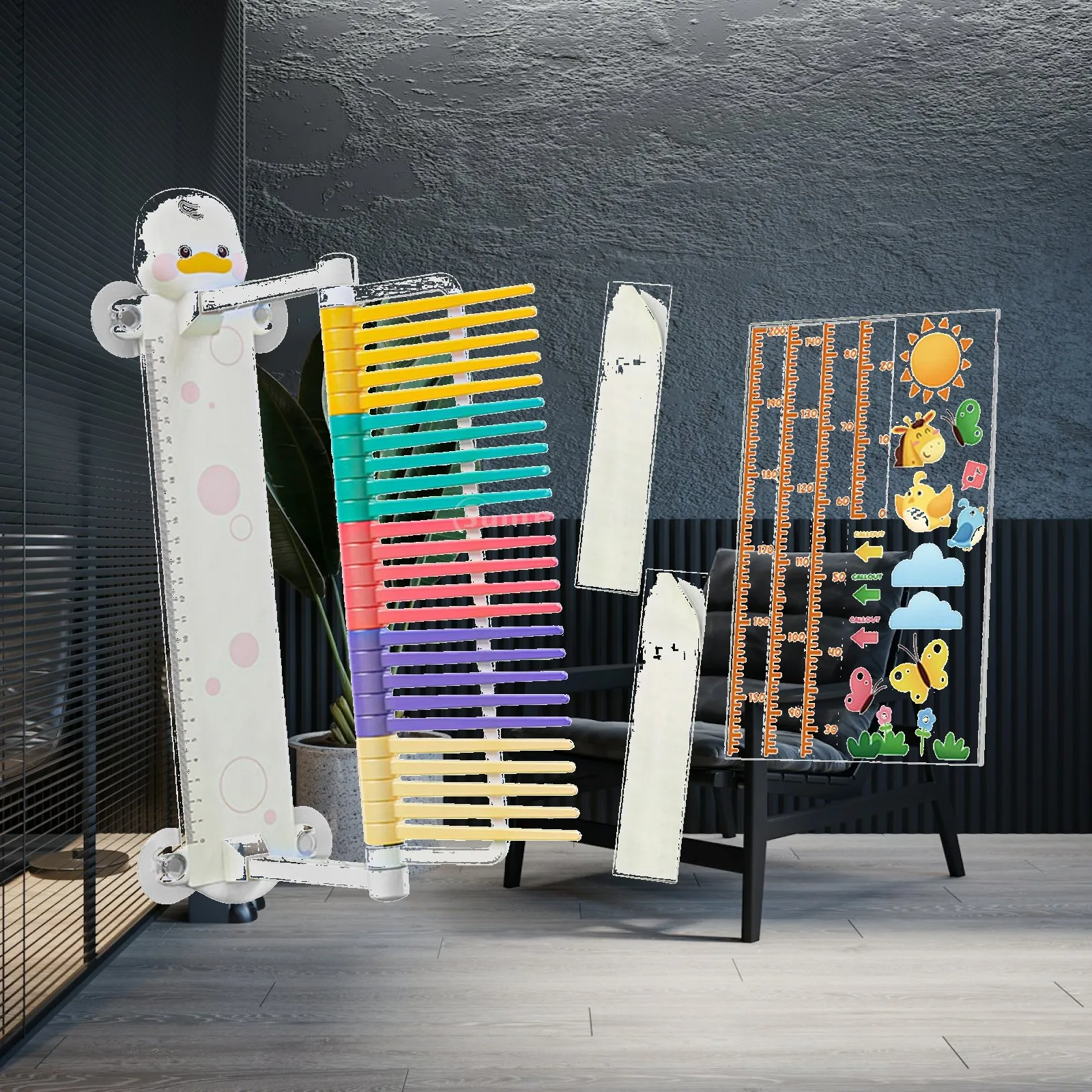 Wall Mount Jump Trainer for Kids Vertical Jump Tester with Voice Counting Touch Toy Home Gym Exercise Accessories