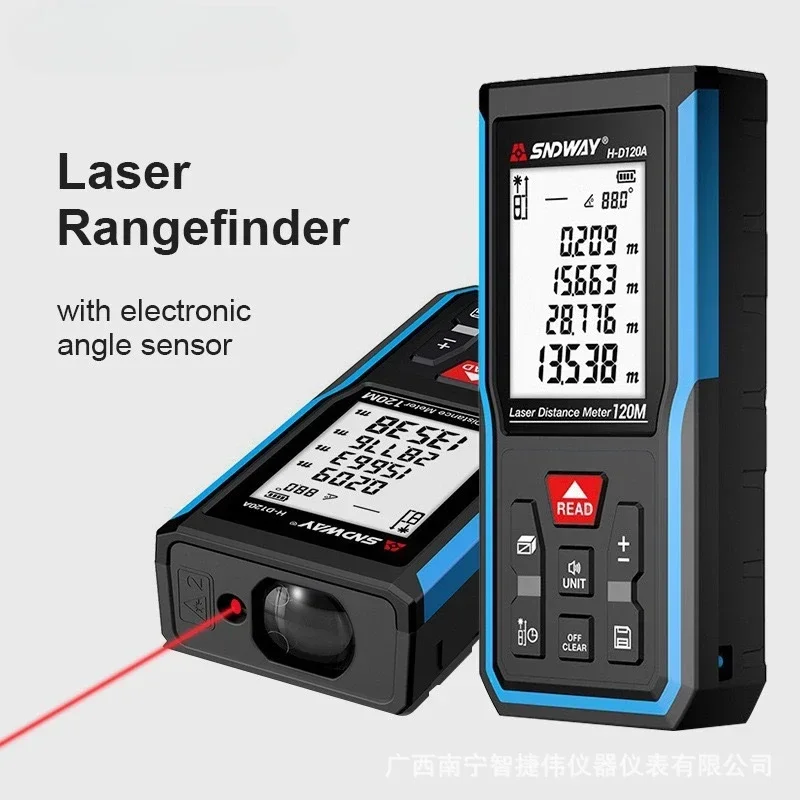 Pengukur jarak Laser H-D510A, alat ukur laser genggam elektronik roda penggaris