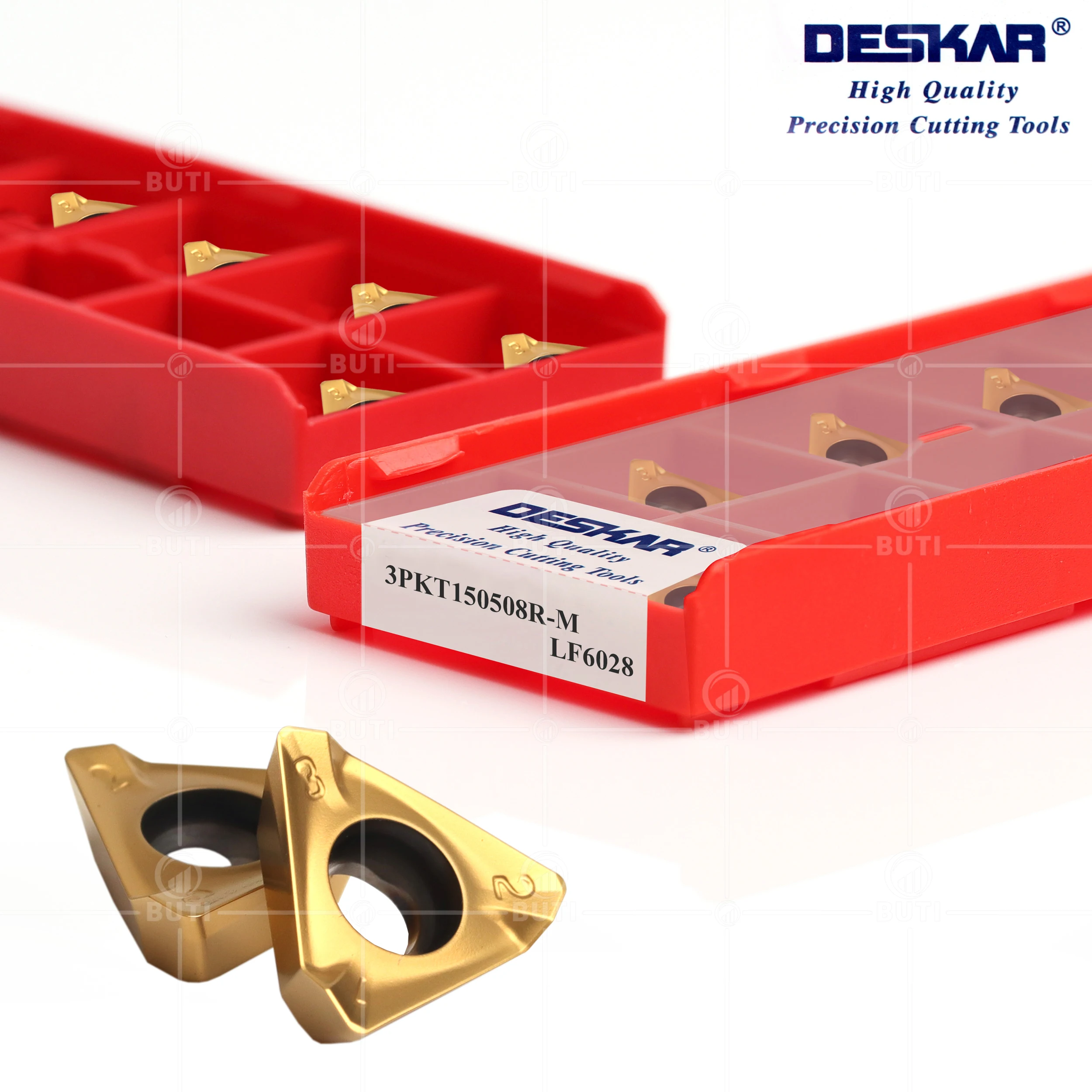 DESKAR 100% Original 3PKT100408R-M 3PKT150508R-M LF6028 Turning Tools Carbide Inserts Milling Blade CNC Lathe Cutter Steel Parts