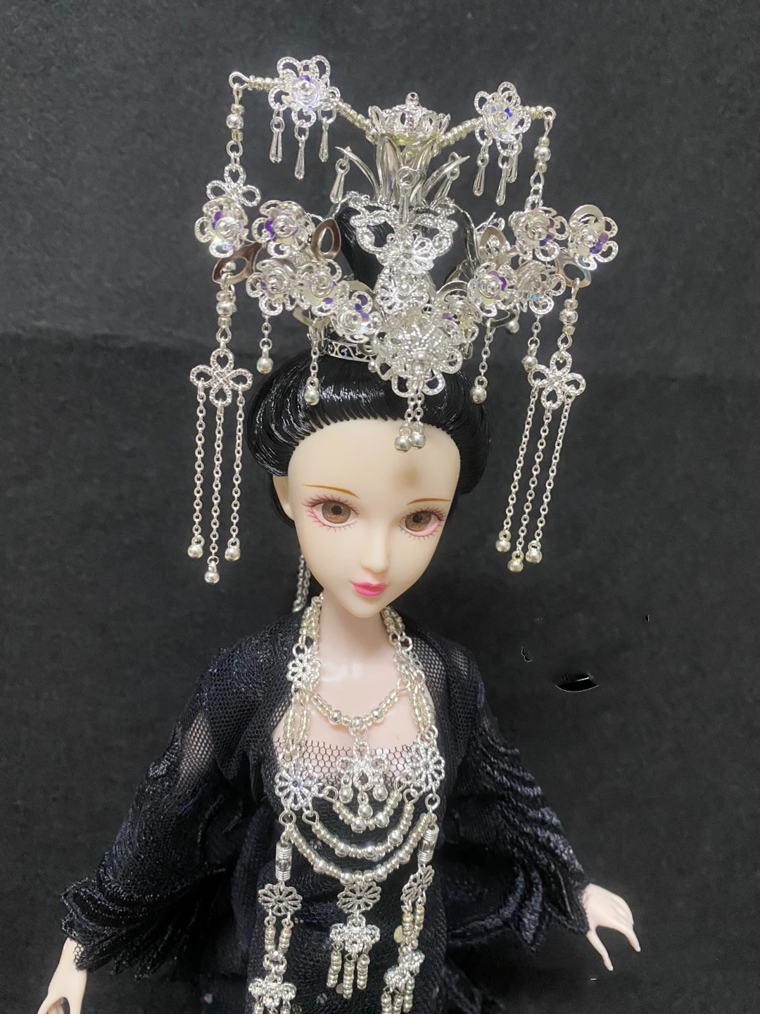 Tiara 1/6 BJD Doll Crown Necklace Earring Set Jewelry Accessories, Gorgeous Headgear