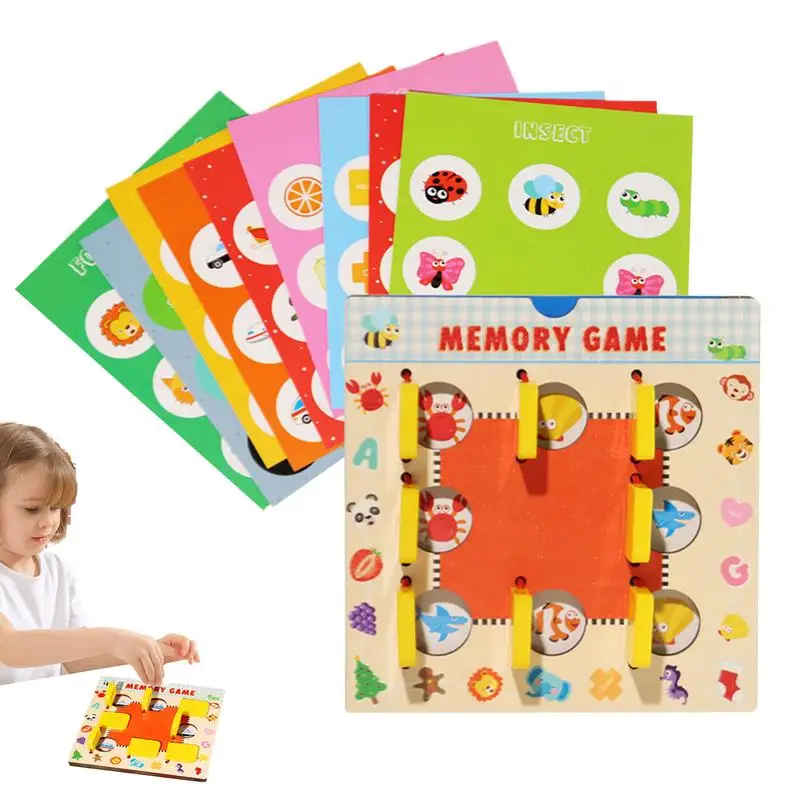 Matching Game For Kids 10 Double-sided Cards Brain Intelligence Toys Educational Learning Activities Chess Matching Game Wooden