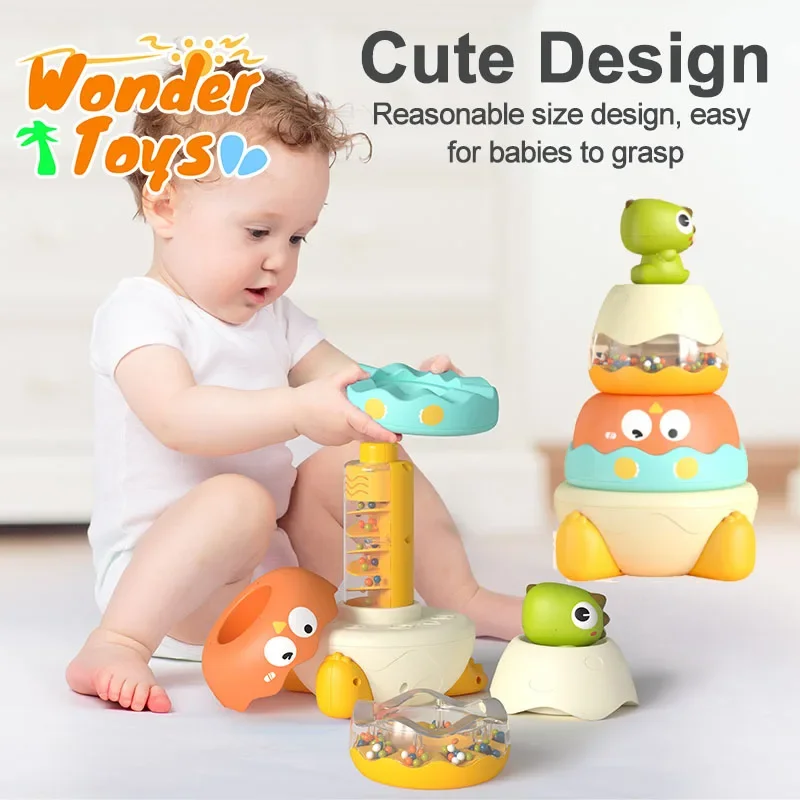 

Baby Toys 6 To 12 Months Stacking Games Things for Babies Developmental Early Learning Toy Circles Stacking Rings for Toddlers