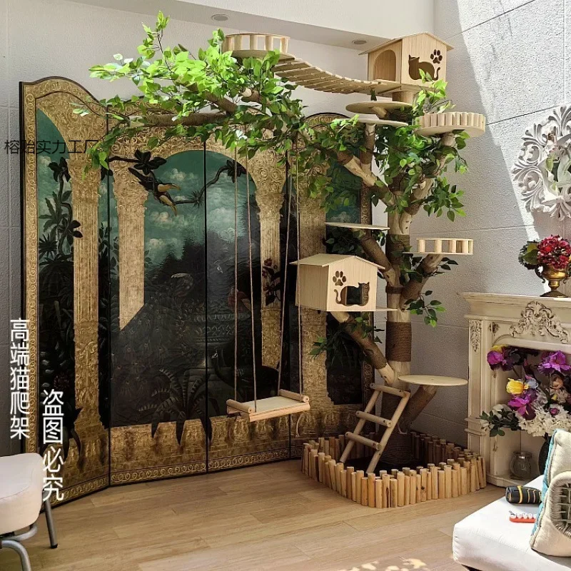 Cat climbing frame, cat nest integrated, cat scratching board nest, climbing frame, teasing  climbing frame