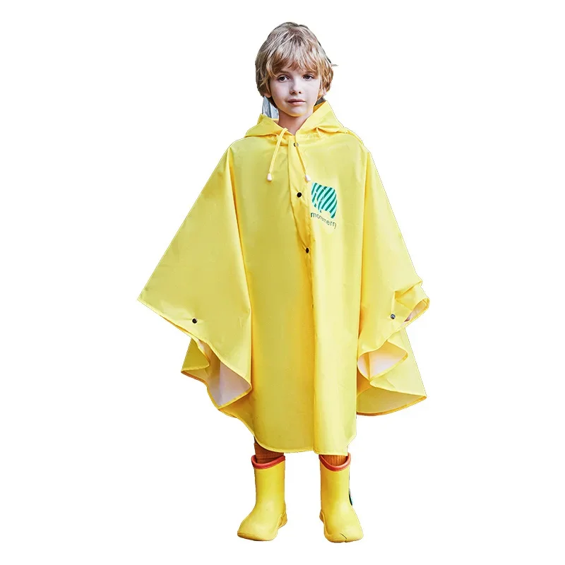 Cute Polyester Baby Raincoat Outdoor Waterproof Rain Coat Children Impermeable Poncho Boys Girls Rain Jacket Yellow