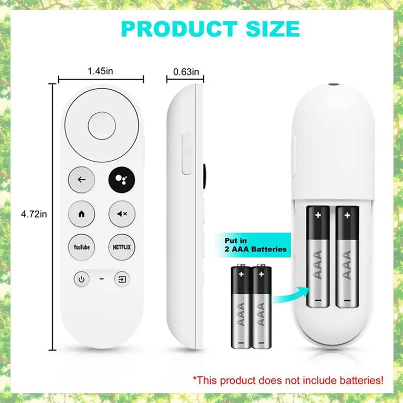 Google TV용 Smart-3X 교체 G9N9N 음성 블루투스 IR 원격 제어 Google For Chromecast 2020 W3JD