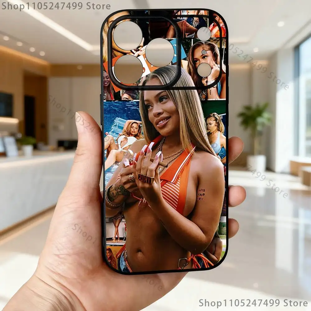 حافظة هاتف سينجر L-Latto لهاتف آيفون 17,16,15,14,13,12,Pro,Max,Plus,E,SE4,Air,Mini Black Soft Box