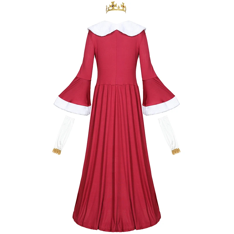 Christmas Court Queen King Cosplay Costumes Adult Halloween Cosplay European British Aristocratic Royal Retro Clothes Dresses