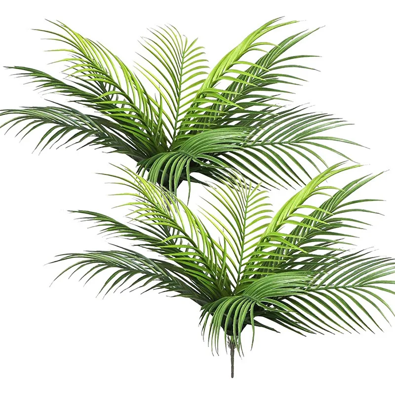 Plantes tropicales artificielles de 20,47 pouces à 9 feuilles, fausse branche de palmier, feuilles vertes pour la décoration de la maison, du jardin, du bureau, de la jungle, du carnaval