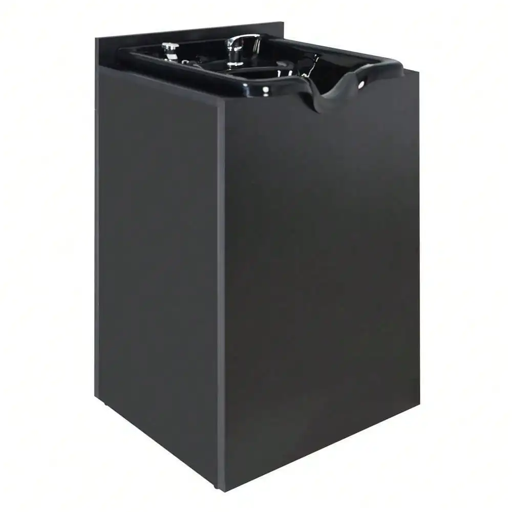 Backwash Sink Station Shampoo Bowl Beauty Spa Salon Hair Barber Equipment Black