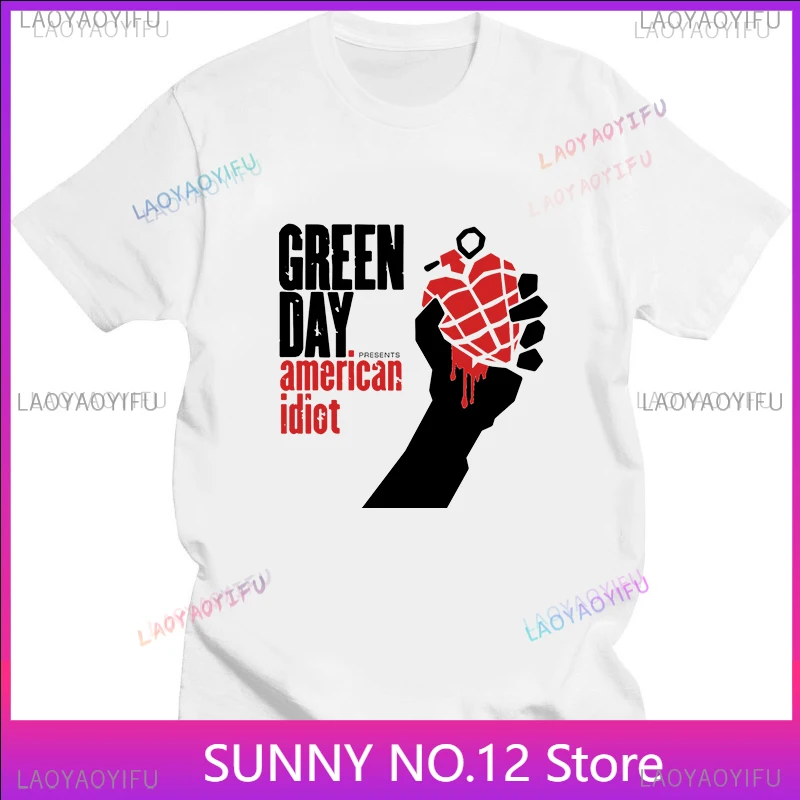 G reen Day ' American Idiot Albuum Cover ' T-shirts Men Women Oversized shirts Novelty Funny Streetwear Summer Comfortable Tee