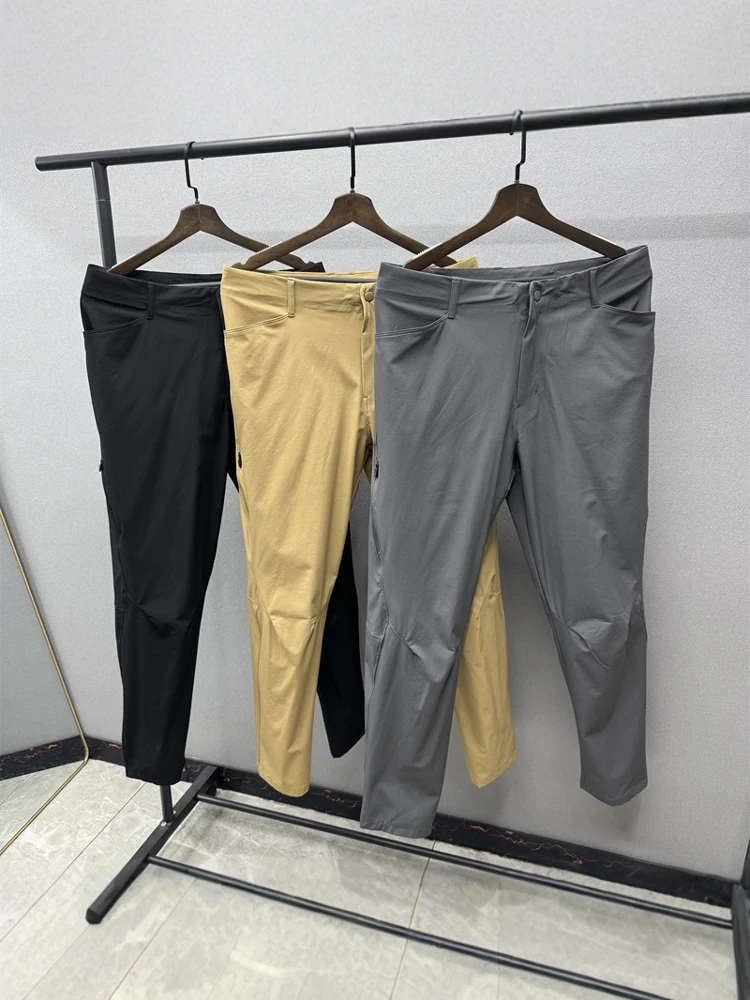 

Мужские повседневные спортивные брюки для активного отдыха, дышащие, быстросохнущие, эластичные, прямого кроя, длинные, летние, новинка, модные, городские