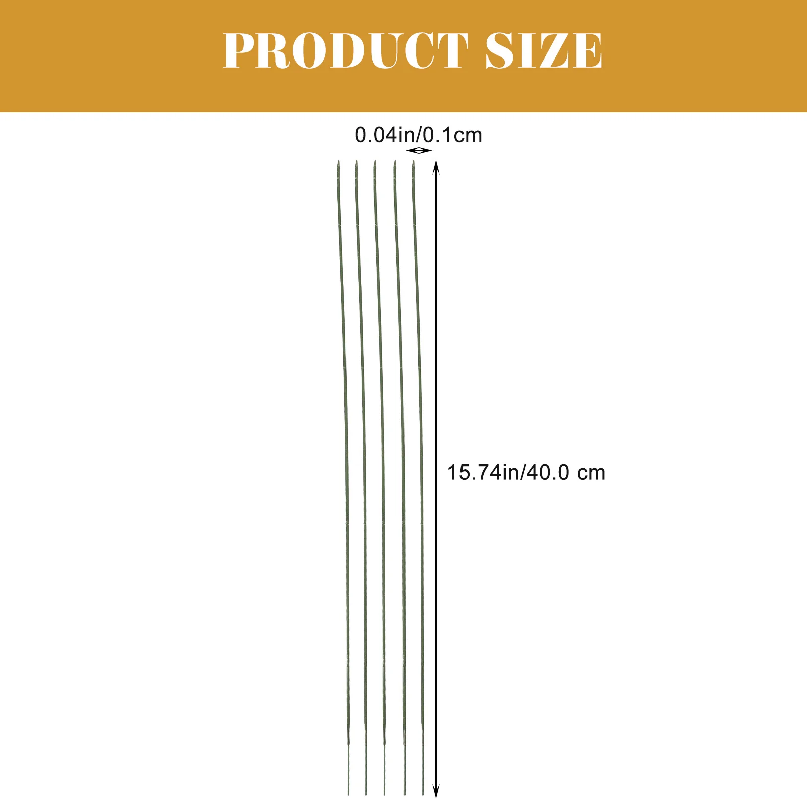 100本 グリーンフローラルロッド 軽量アイアンフラワーステム 結婚式 パーティー ガーデン DIYブーケアレンジメントサポート デコレーションステム