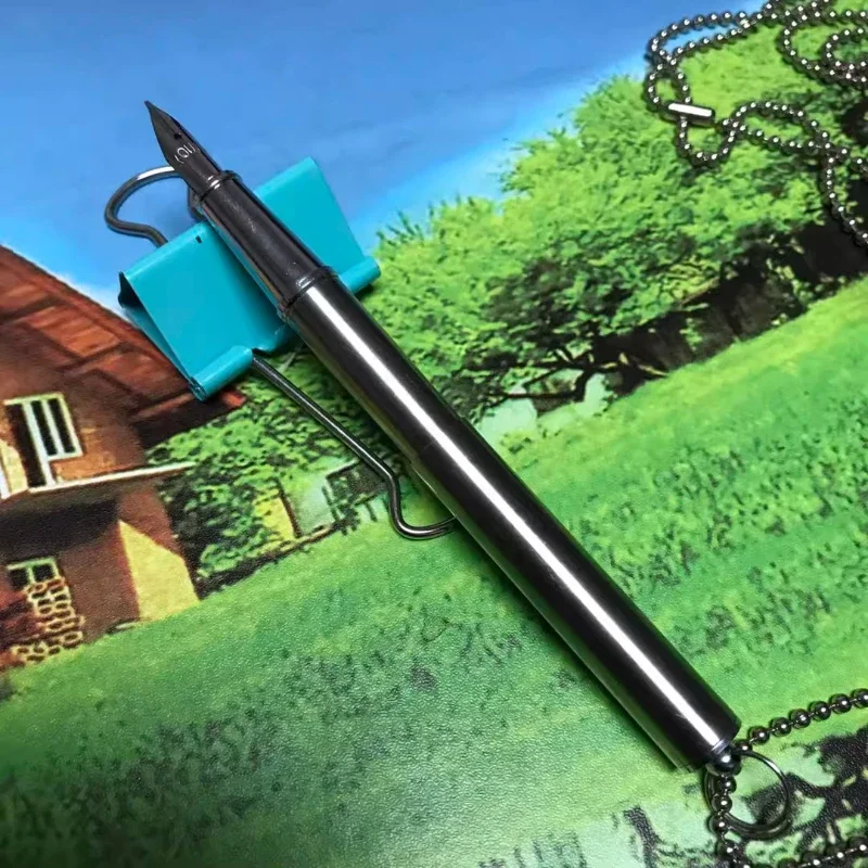 

Роскошные перьевые ручки для экзамена из нержавеющей стали с коротким лезвием Fmm 0,5, чернильная ручка с наконечником, карманный дизайн, портативная золотая ручка, высококачественные канцелярские принадлежности