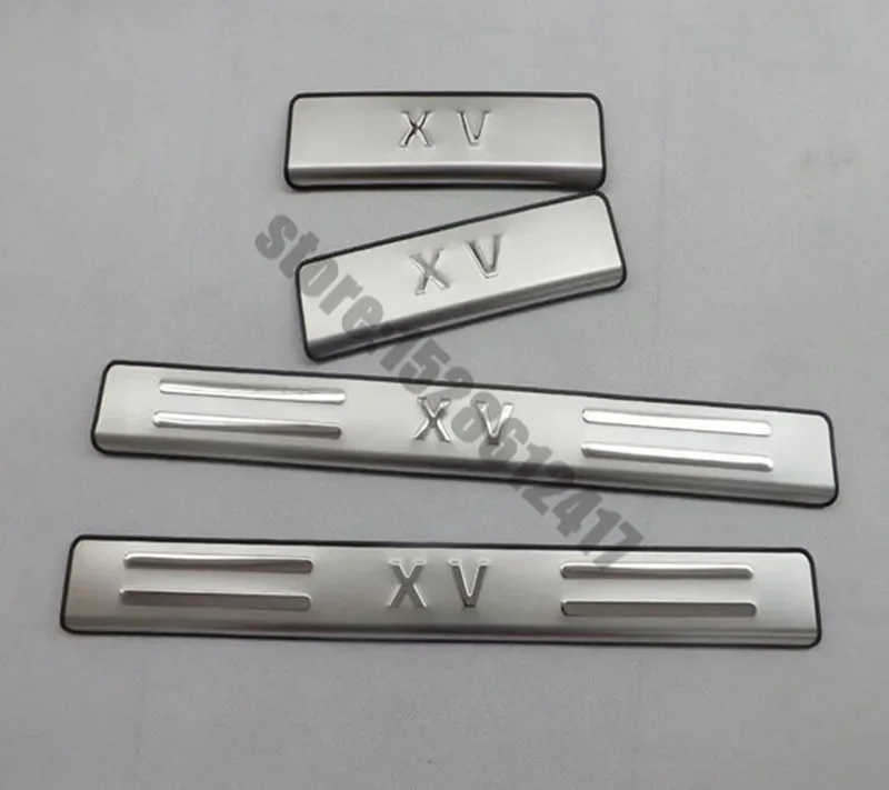 

For Subaru XV 2012- 2018 Door sill plates stainless car styling molding accessories scuff pad plate on door sills stickers