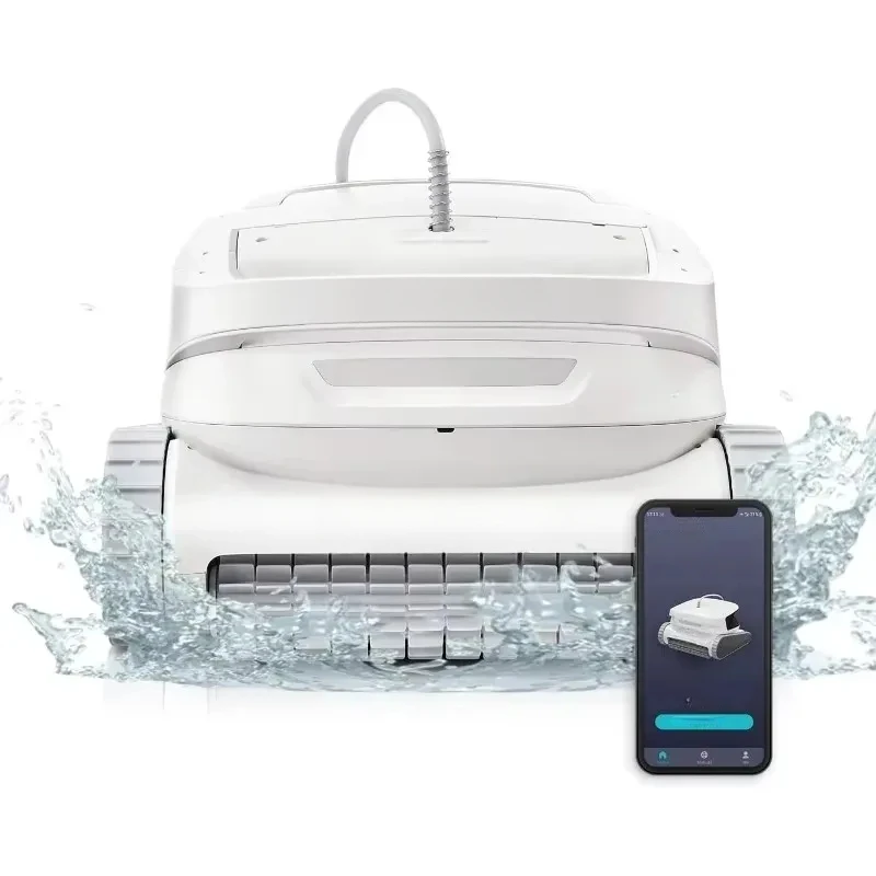 Robô Piscina Limpeza A Vácuo para Piscinas Inground, Smart WiFi e Bluetooth App Controle, Robotic Piscina Cleaner