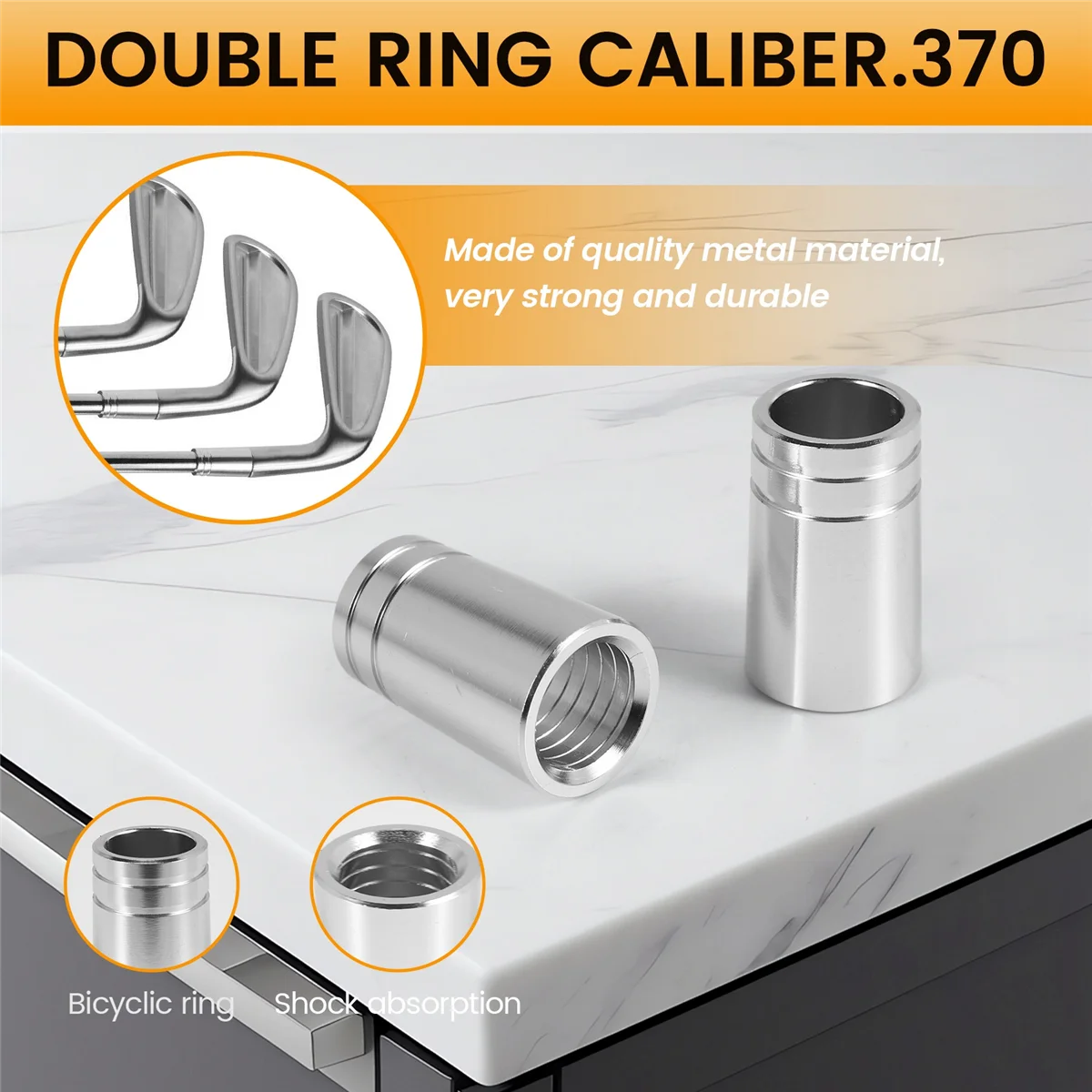 골프 페룰, 370 알루미늄, 아이언 샤프트용, 풍부한 골프채 액세서리, 팩당 12 개