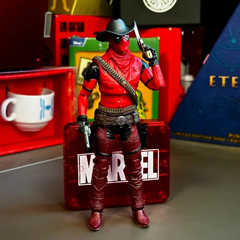 

Marvel Legends Series Action Figure 6 Inch Collectible Toy Cool Doll Cowboy Deadpool Blade Wolverine Desktop Ornament Gift