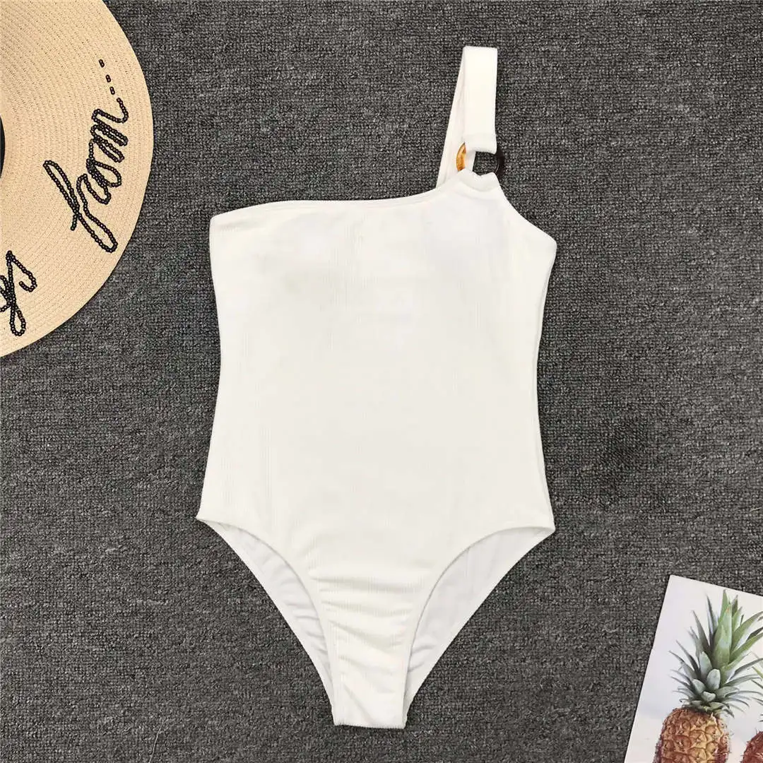 2026 Sexy Neuer One-Shoulder-Badeanzug für Damen in Weiß und Schwarz mit vollem Rückenausschnitt, einteiliger Badeanzug, Damen-Badebekleidung, Badeanzug für Damen V1763 – Detail 12