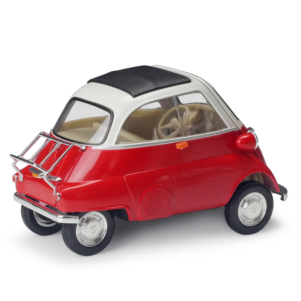 WELLY 1:18 BMW Egg Isetta Alloy Mini Car Model Diecast Metal Toy Classic Vehicle Car Model Simulation Collection Childrens Gift