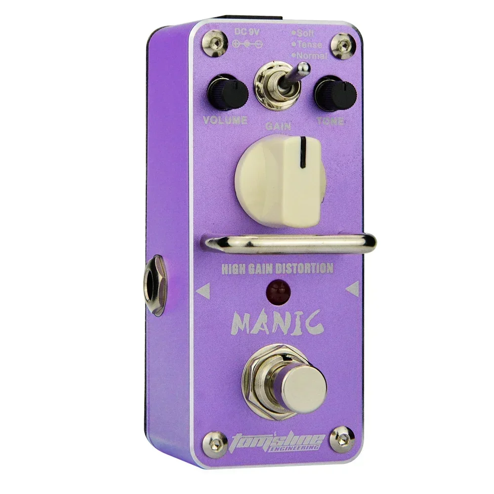 アロマ AMC-3 マニックエレクトリックギターラエフェクトペダルハイゲインディストーションエフェクトミニアナログトゥルーバイパスペダルギターアクセサリー