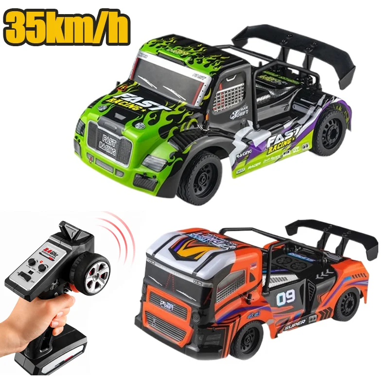 New 1/16 16304 16305 Rc Car 2.4g 4wd High Speed Brushled Motor Racing Drift Toys With Night Led For Kids And Adults Gift