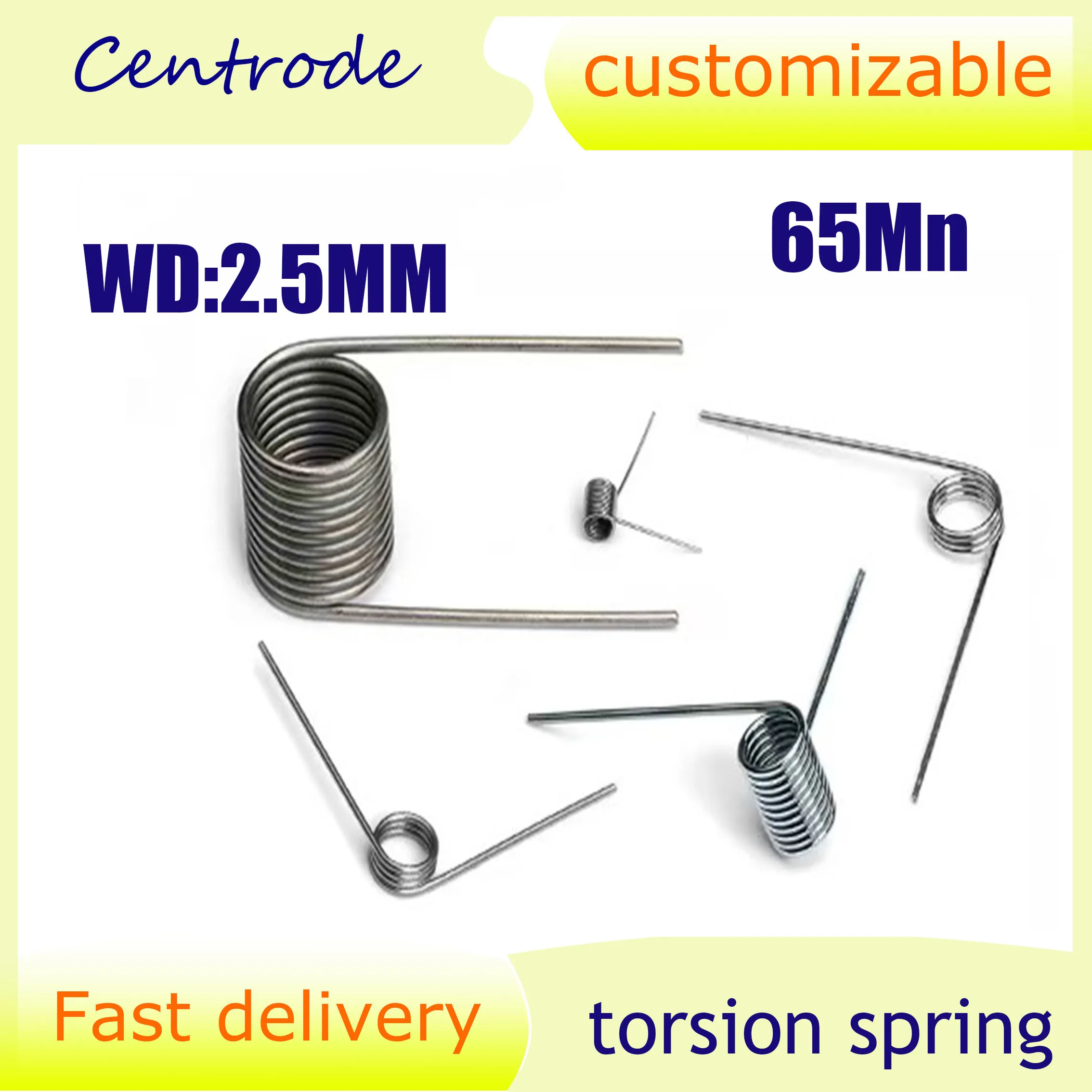 V-Type Spring Torsion Spring Wire Diameter 2.5mm Torsion Spring Small Torsion Spring Angle 180/120/90/60 Degree 10 Piece