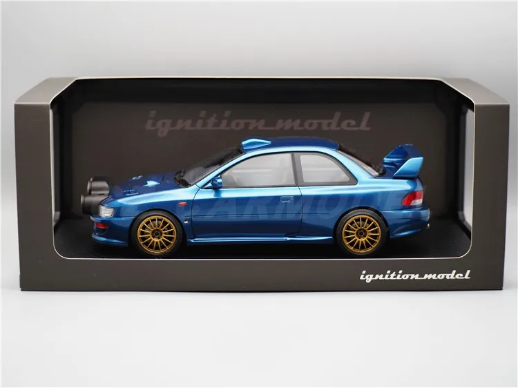 IG 1:18 Impreza 22B STi Version GC8 Blue Light JDM Simulation Limited Edition Resin Metal Static Car Model Toy Gift