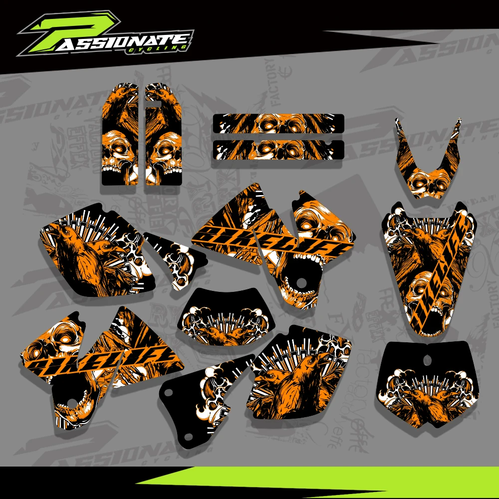 

For KTM EXC 300 EXC250 EXC 125 200 250 300 350 400 450 500 530 1998 1999 2000 Motorcycle Graphics Background Decals Sticker