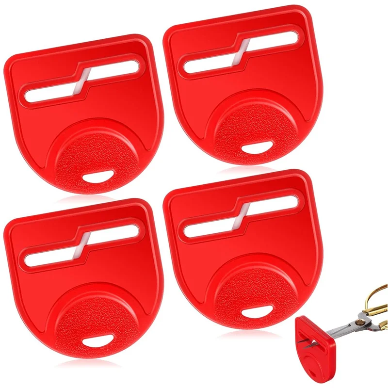 ABJN-เครื่องมือสําหรับเหลาผ้าผมกรรไกร,4 ชิ้น Mini Handheld กรรไกร Sharpener สําหรับซ่อมหมองคล้ําใบมีดได้อย่างรวดเร็ว