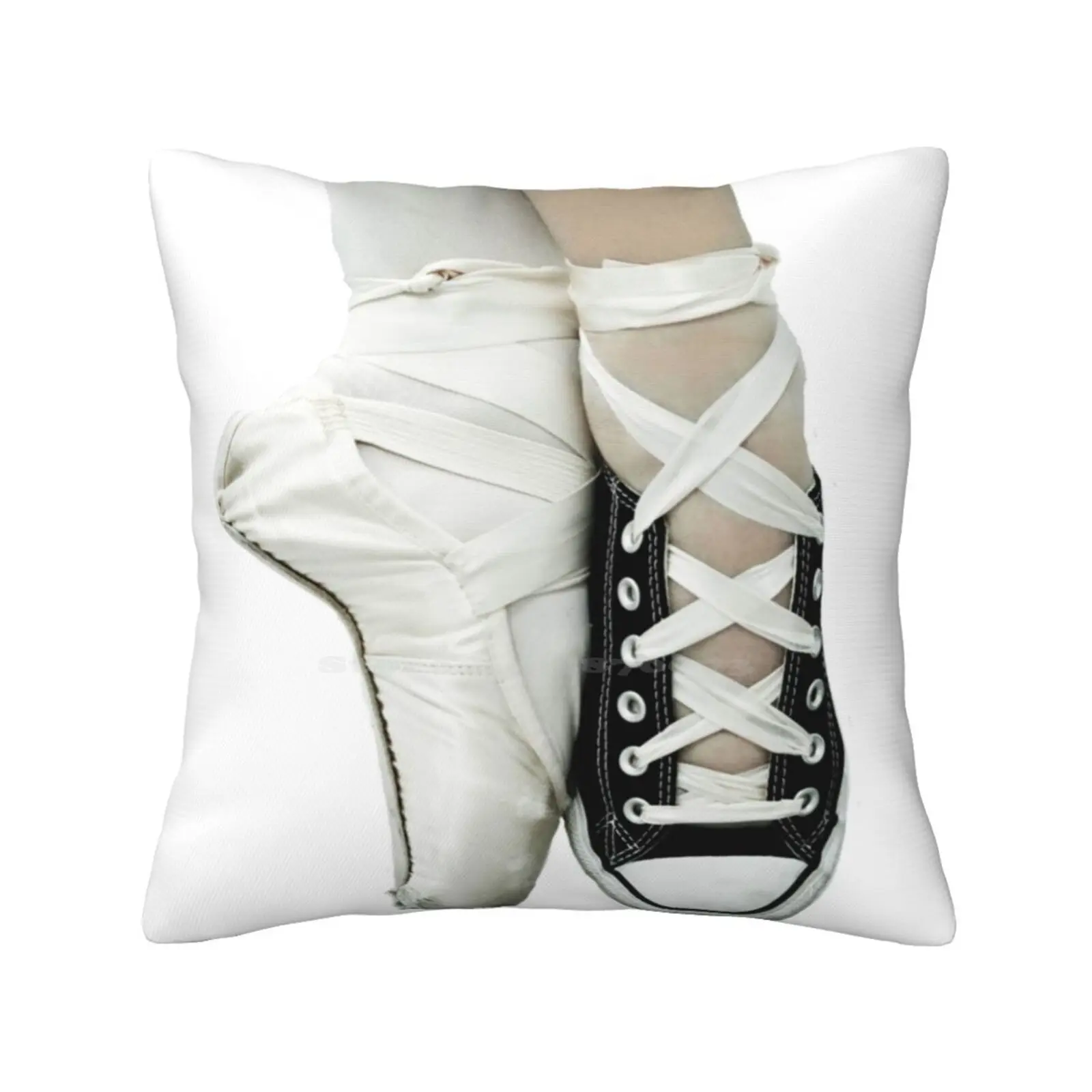 Pointe Shoe Bedroom Office Hug Pillowcase Ballet Pointe Ballerina Dancer Ballerino Shoes Sneakers Pink Black Tumblr