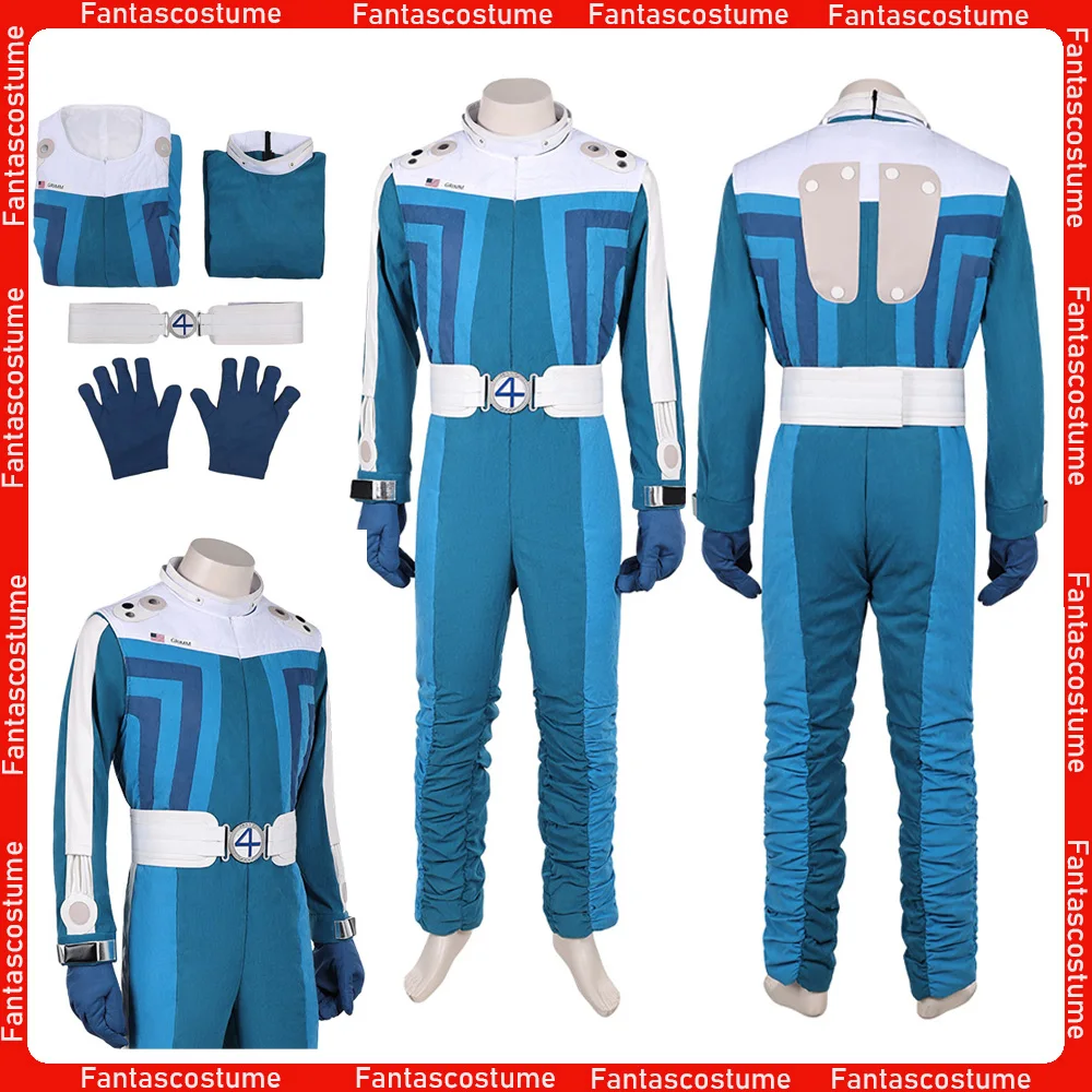 

Fantastic TV Four Cosplay Thing Costume Ben Roleplay Grimm Disguise Men Jumpsuit Gloves Belt Halloween Carnival Party Outfits
