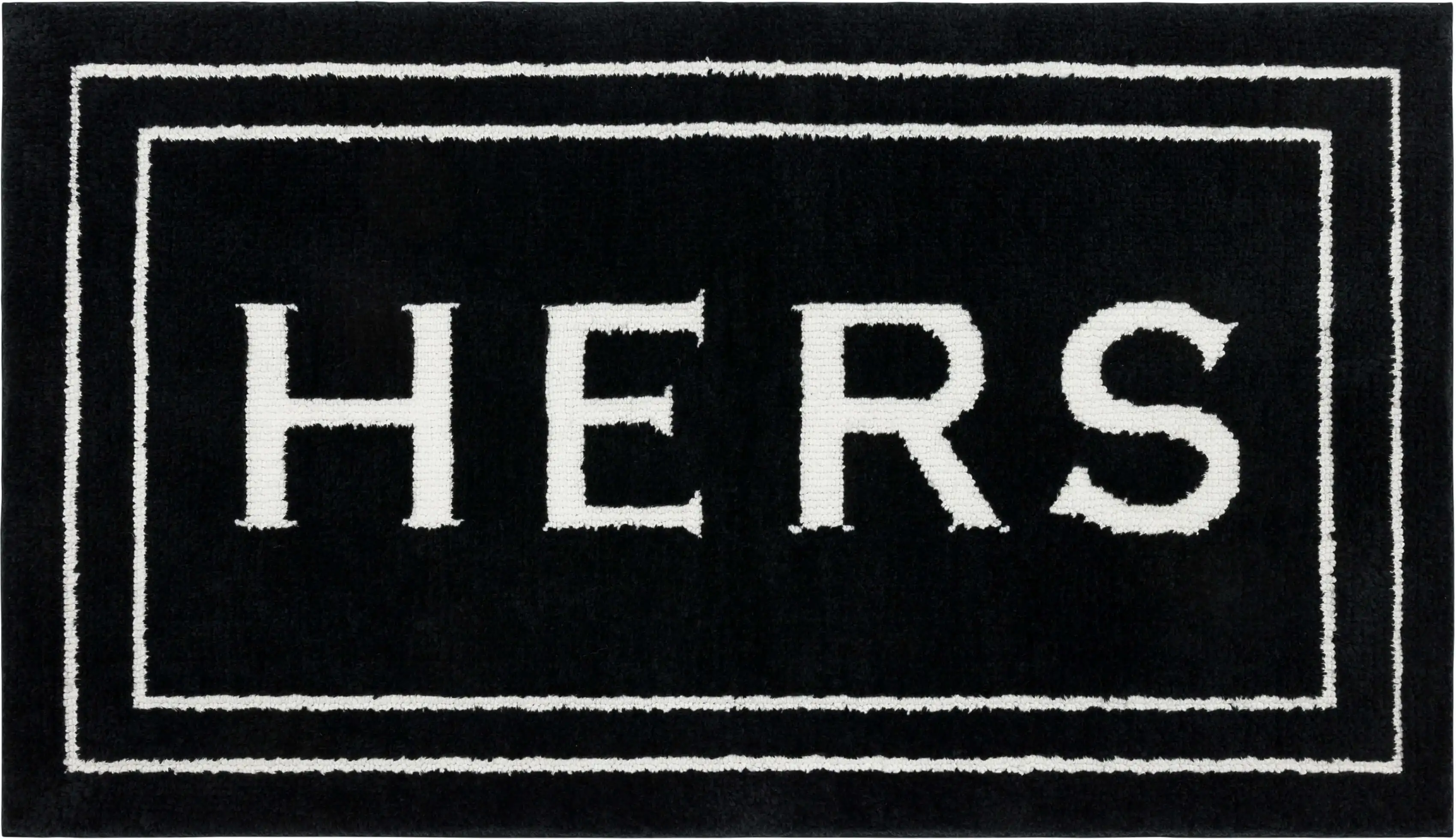 

Нескользящий коврик для ванной из полиэстера Hers Knitted, черное дерево, 2 x 3 фута 4