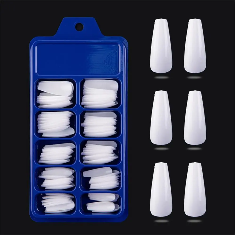 100Pcs/Set Full Cover Matte False Nail Tips Nail Art Manicure Matte Tips for False Fake Nails Extension for False Nails