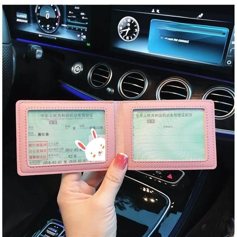 Ultra-Thin Funny Driving License Cover Women's High-End Feeling Bifold Wallet Card Holder Pouch Unisex Adult Functional Bag